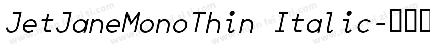 JetJaneMonoThin Italic字体转换